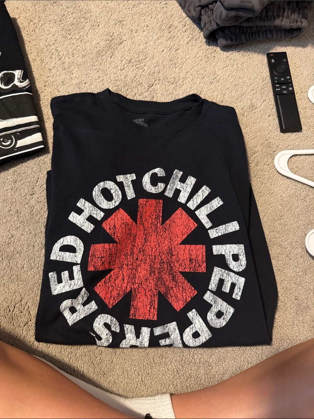 Red Hot Chili Peppers Black Band Tee with Red Logo